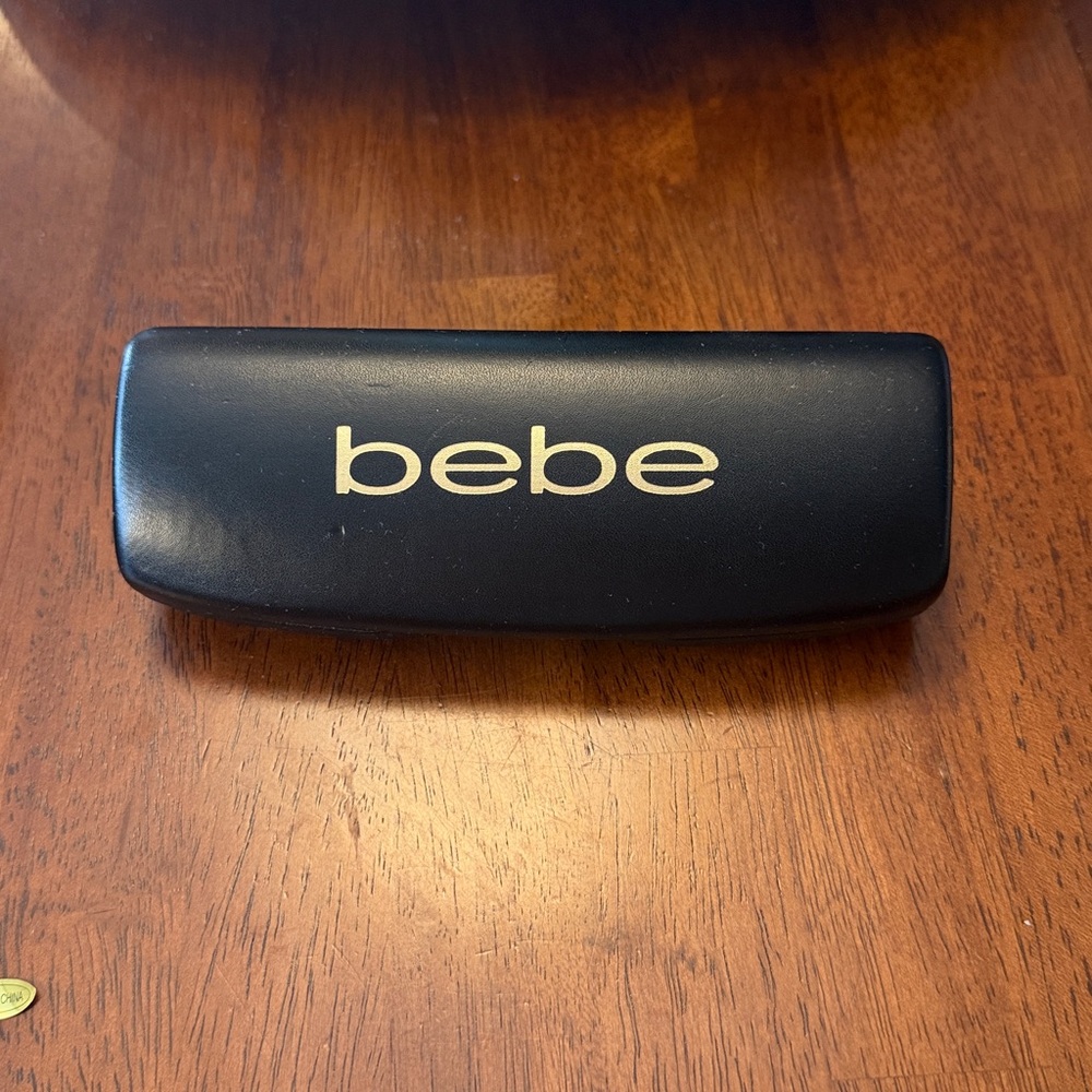 👓 Bebe Brown & Gold Glasses Hard Case, 6”W x 2”L x 1.75”H, Super Clean in EUC!